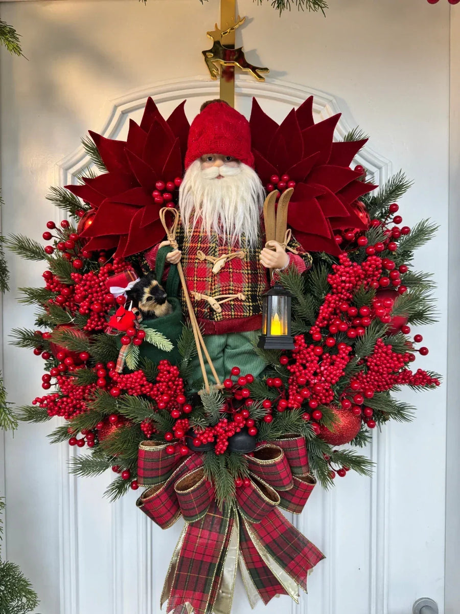 Guirlanda Papai Noel Festiva com LED – 65cm